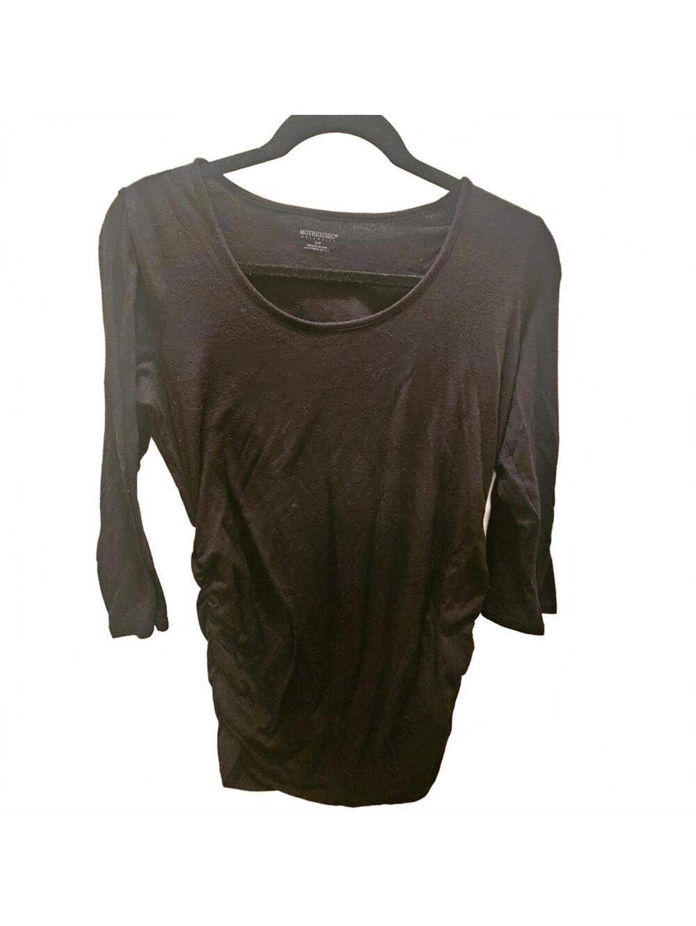 Motherhood Maternity Black 3/4 Sleeve Top Small